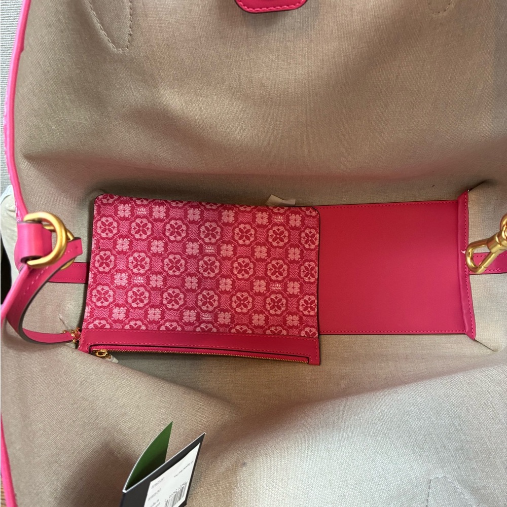 kate spade Pink Patterned Tote with Matching Pouch (2-piece set) - Picture 8 of 9
